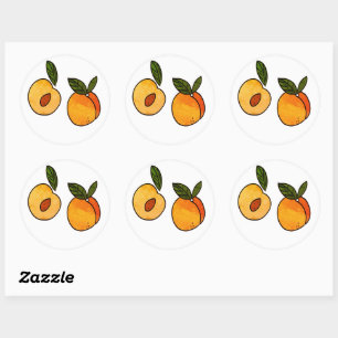 Redonda Peaches pegatina