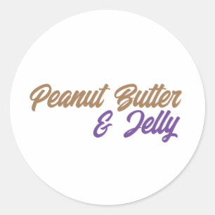 Redonda Peanut Butter y Jelly Pegatina