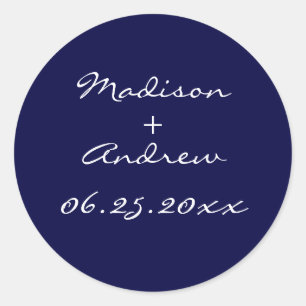 Redonda Pearl Pegatina de 1920 - azul