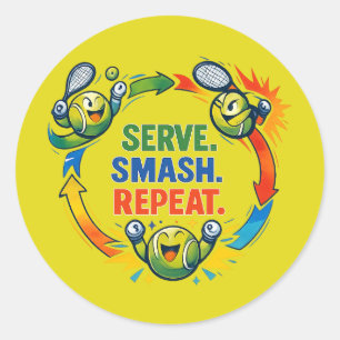 Redonda Pegar Smash Repetir Pegatina de cita divertida de