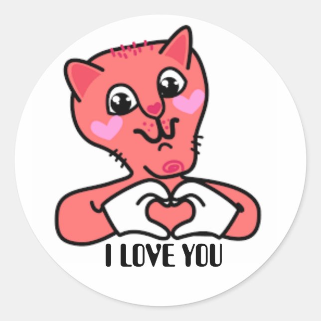 Redonda pegatina (Anverso)