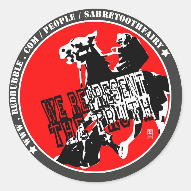 Redonda pegatina (Anverso)