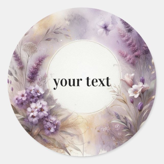 Redonda pegatina (Anverso)