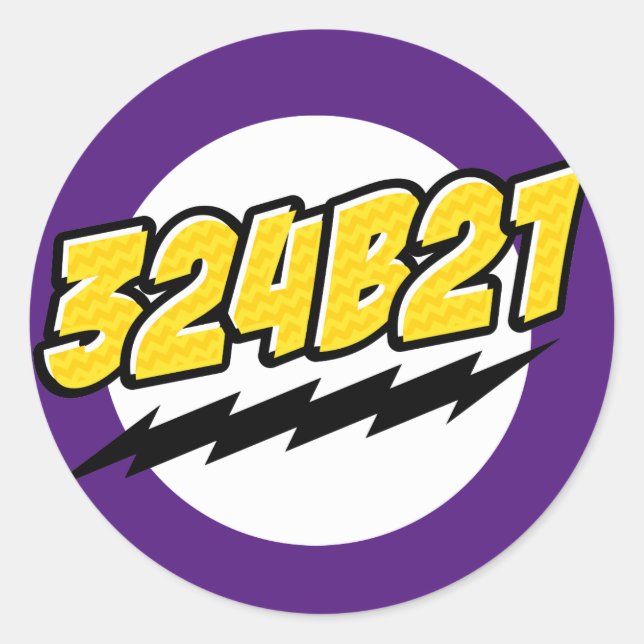 Redonda pegatina 324B21 (Anverso)