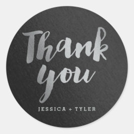 Redonda Pegatina a favor de la boda de la promesa brillant