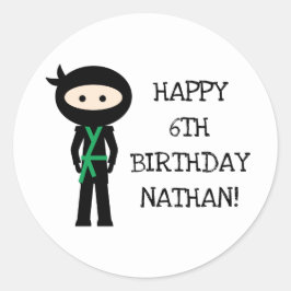 Redonda Pegatina a favor de la fiesta de cumpleaños de Nin