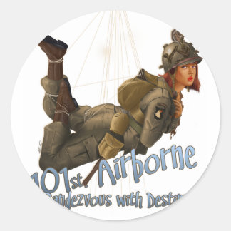 Redonda Pegatina aerotransportado