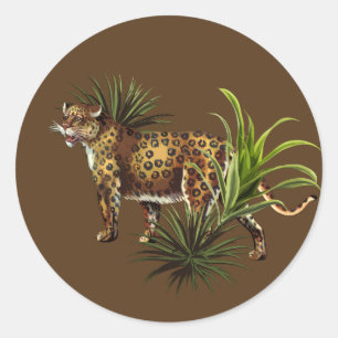 Redonda Pegatina africano del leopardo