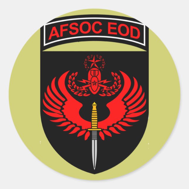 REDONDA PEGATINA AFSOC EOD (Anverso)