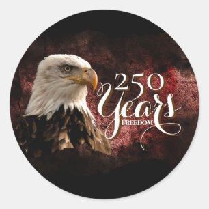 Redonda Pegatina Águila Patriótica 250 Años