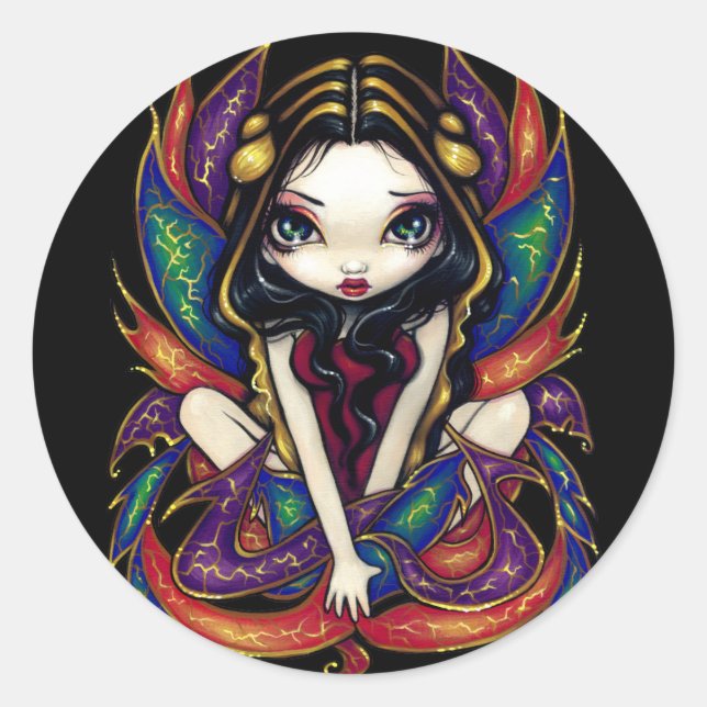 Redonda pegatina "Alas Magníficas" (Anverso)