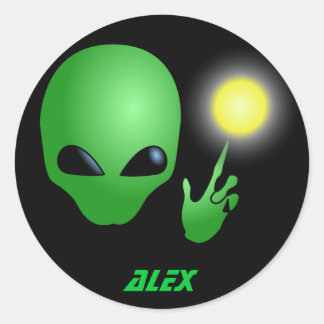 Redonda Pegatina Alien