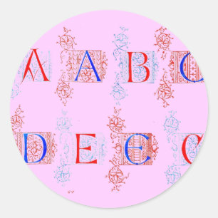 Redonda Pegatina Alphabet