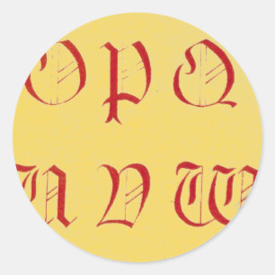 Redonda Pegatina Alphabet