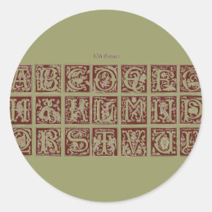 Redonda Pegatina Alphabet