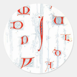 Redonda Pegatina Alphabet
