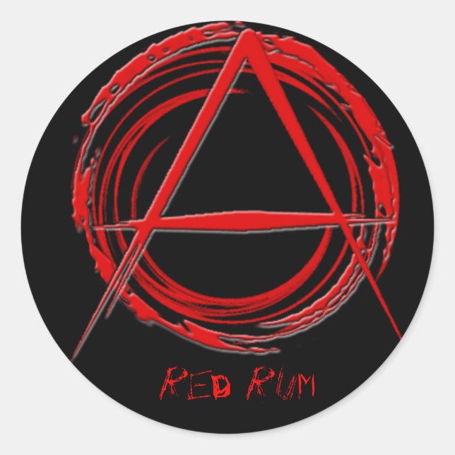 Redonda Pegatina anarquista (Anverso)