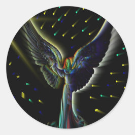 Redonda Pegatina Angel Power