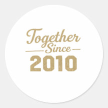 Pegatina Aniversario Desde 2010 Juntos