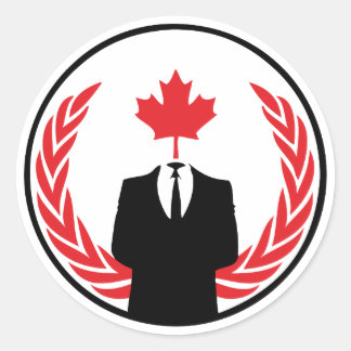 Redonda Pegatina Anonymous Canada