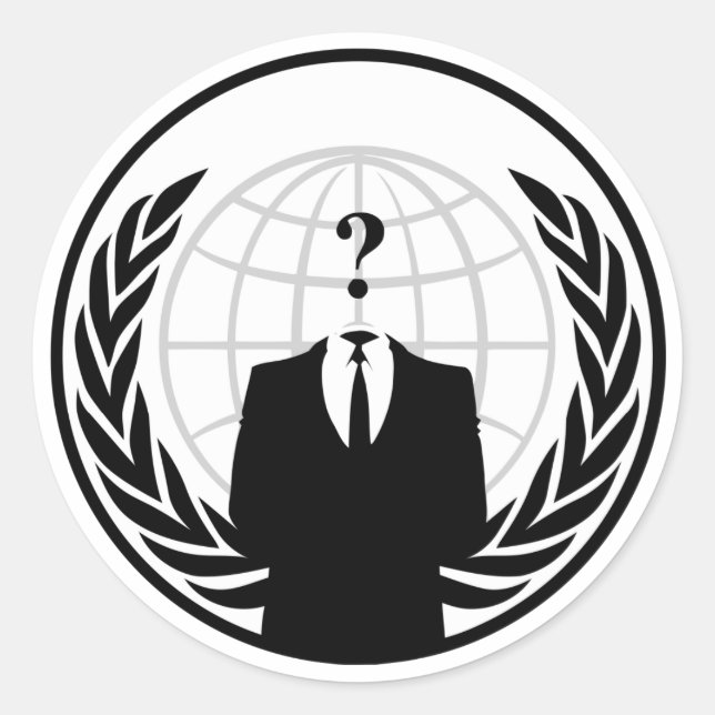 Redonda Pegatina Anonymous International (Anverso)