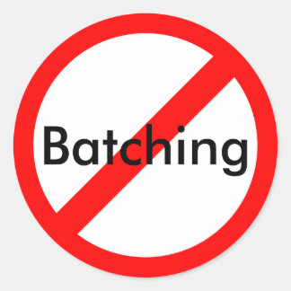 Redonda Pegatina Anti-Batching