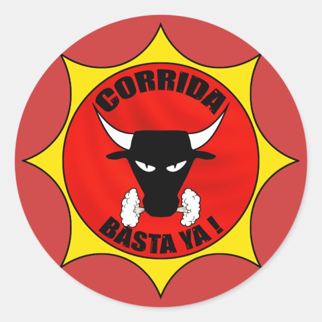 Redonda Pegatina Anti Corrida (Anverso)