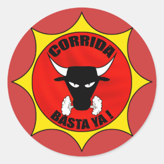 Redonda Pegatina Anti Corrida