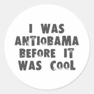 Redonda Pegatina anti de Obama