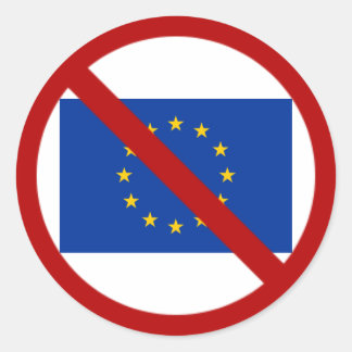 Redonda Pegatina Anti-EU
