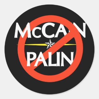 Redonda Pegatina Anti-McCain/Palin