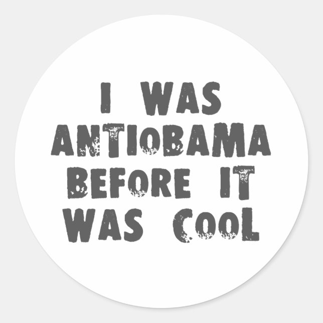 Redonda Pegatina anti Obama (Anverso)