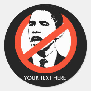 Redonda Pegatina Anti-Obama / Personalizado