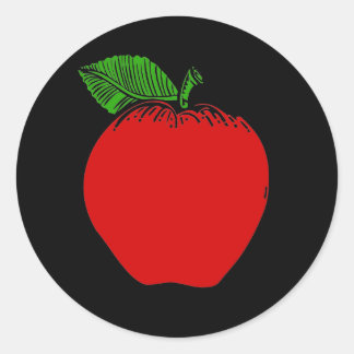 Redonda Pegatina Apple