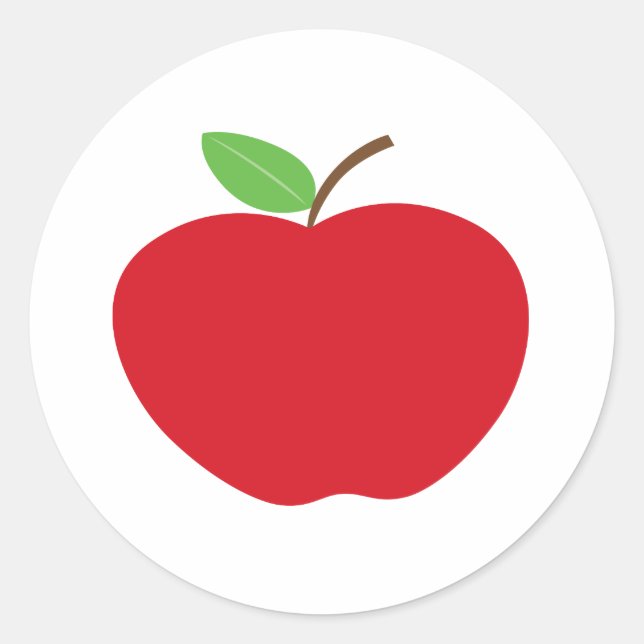 Redonda Pegatina Apple (Anverso)