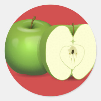 Redonda Pegatina - Apple
