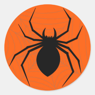 Redonda Pegatina Araña de Halloween