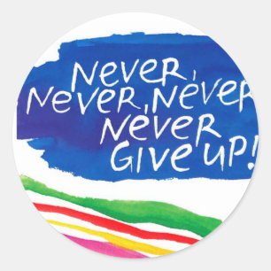 Redonda pegatina arco iris