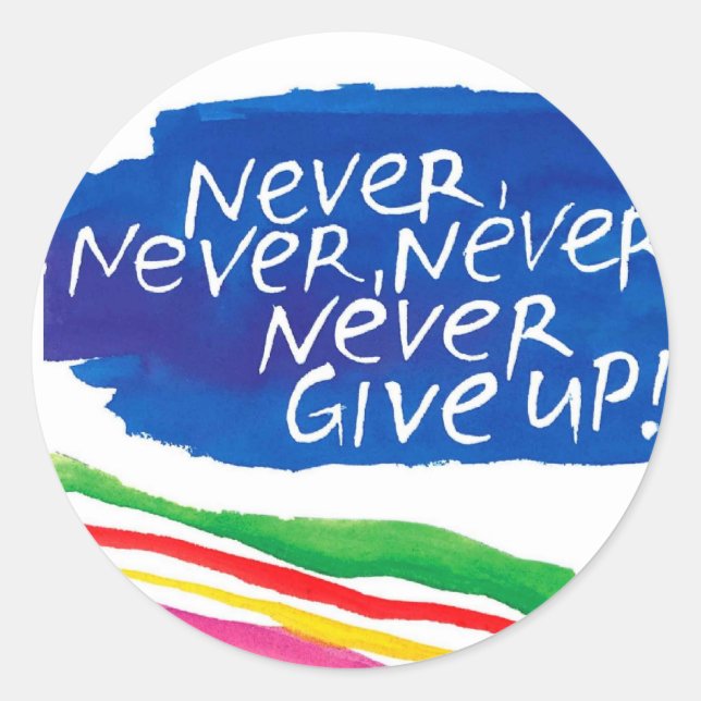 Redonda pegatina arco iris (Anverso)