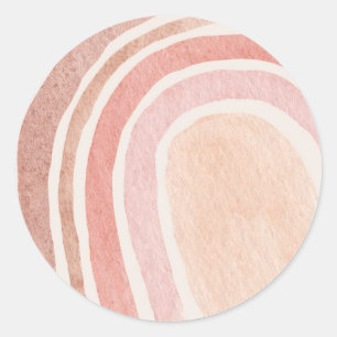 Redonda Pegatina arcoiris de color acuático redondo