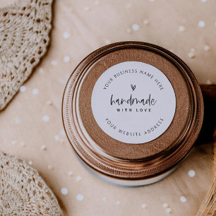 Redonda Pegatina artesanal de Love Small Business Craft