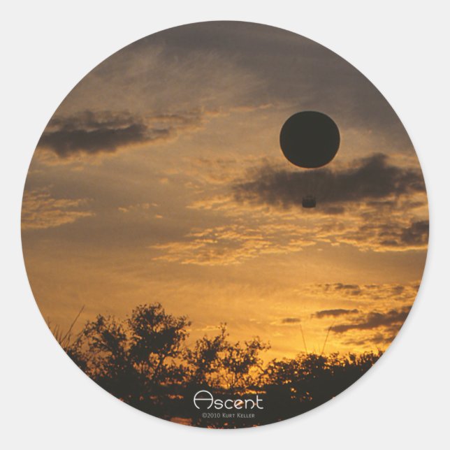 Redonda Pegatina Ascent (Anverso)