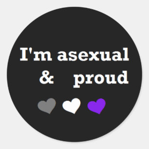 Redonda Pegatina asexual de orgullo asexual asexual