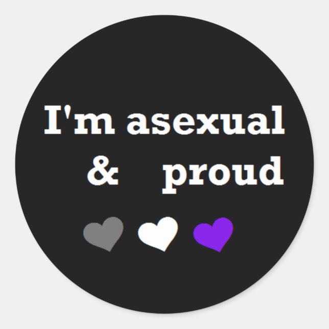 Redonda Pegatina asexual de orgullo asexual asexual (Anverso)