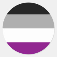 Pegatina asexual del círculo del orgullo