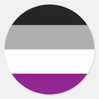 Redonda Pegatina asexual del círculo del orgullo