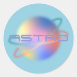 Redonda pegatina "Astro" Planet