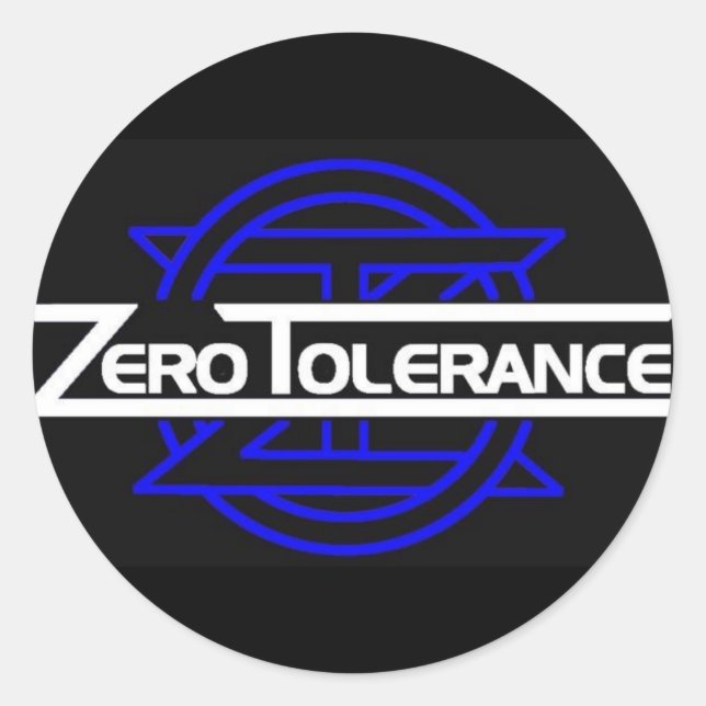 Redonda Pegatina azul ZT (Anverso)