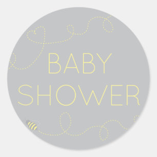 Redonda Pegatina Baby Shower de Honey Bee