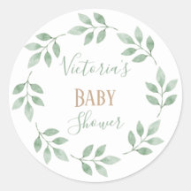Pegatina Baby Shower de nombre personalizado